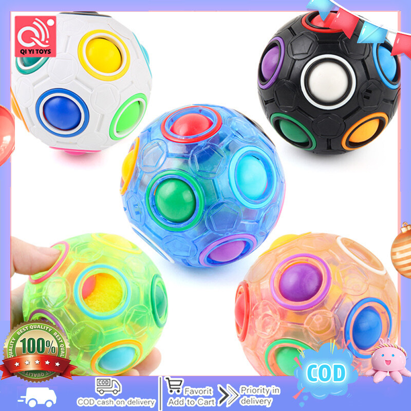 Rainbow Ball Magic Cube Spinning Top Round 12
