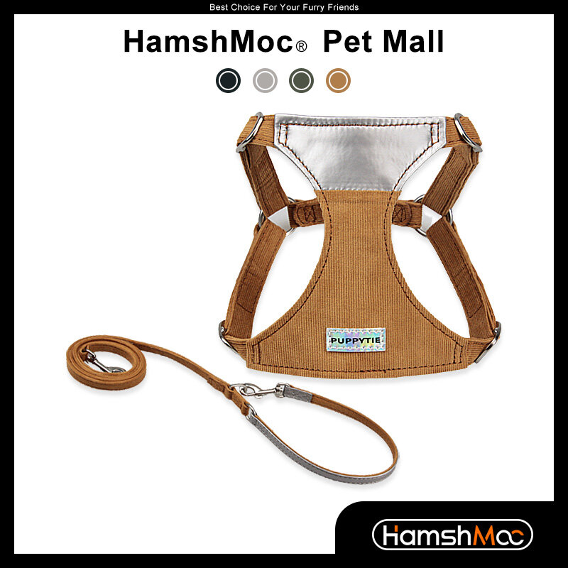 HamshMoc Adjustable Dog Harness and Leash Set Soft Pet Harness Durable Multifunctional Leash Comfortable for Small Medium Dogs ราคา 943 บาท*ส่งฟรี