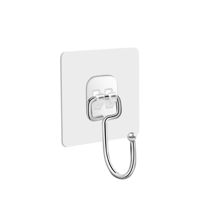 5 cái móc treo tường cửa tự dính chắc chắn trong suốt cỡ lớn móc hút giá đỡ tải nặng giác hút cốc, cho phòng tắm nhà bếp