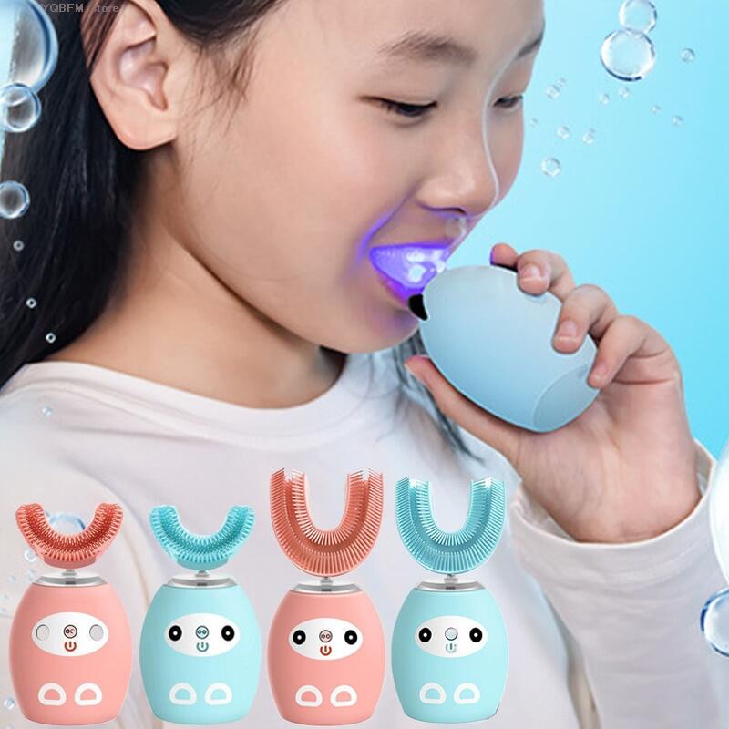 Music Children s U-shaped Electric Toothbrush 360 Degrees Silicone Tooth