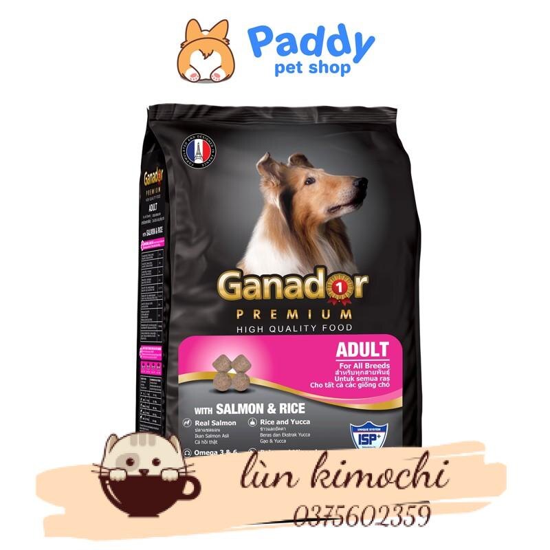 Bao 3Kg Ganador Thức Ăn Hạt Cho Chó Trưởng Thành Vị Cá Hồi & Gạo