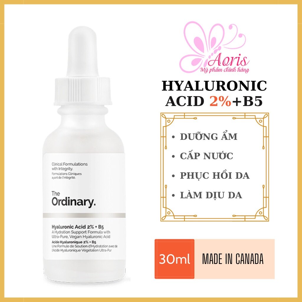 Cấp Nước, Phục Hồi Da The Ordinary Hyaluronic Acid 2% + B5 30Ml