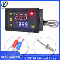 VOKTTA DC 5V 12V 24V AC 220V จอแสดงผลอุณหภูมิดิจิทัล Controller K ประเภท Thermocouple M6เซนเซอร์สายวัดฝังเทอร์โม-60 -500 ℃