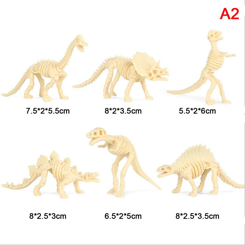 Aolaa 12pcs Dinosaur Toys Fossil Skeleton Simulation Model Set Mini Action