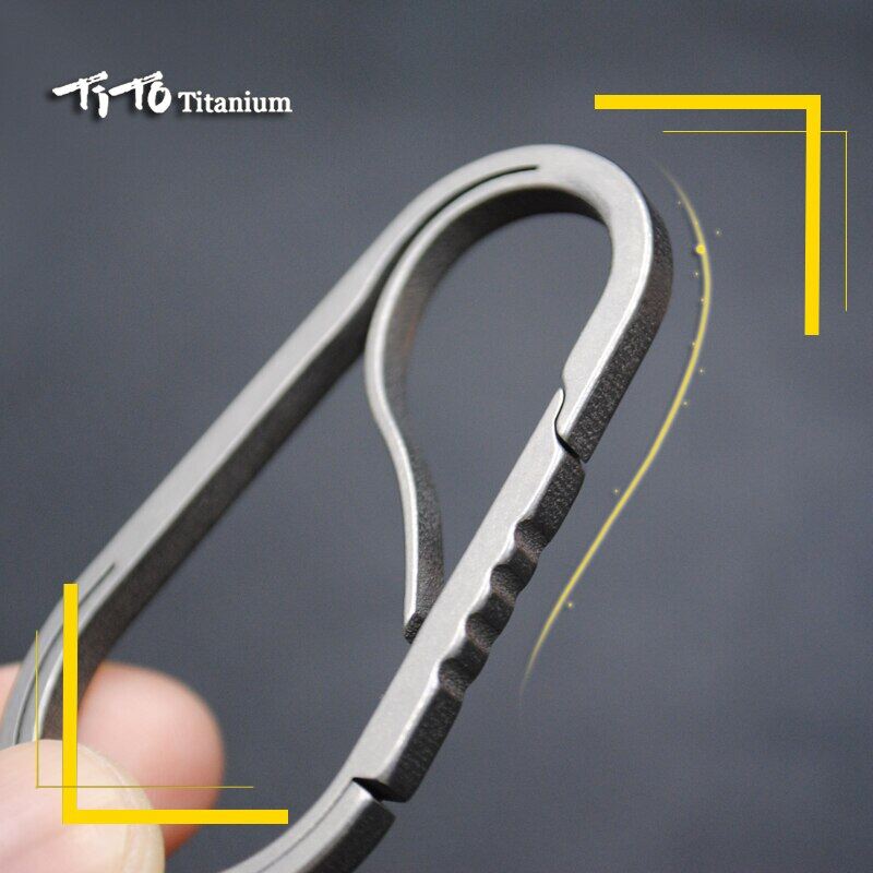 Tito hợp kim titan dụng cụ treo nhanh móc khóa đa năng móc treo chìa khóa thể thao ngoài trời hợp kim titan móc chìa khóa bộ dụng cụ du lịch one piece