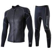 Wellsunny Men's Neoprene Wetsuit Set for Diving and Surfing