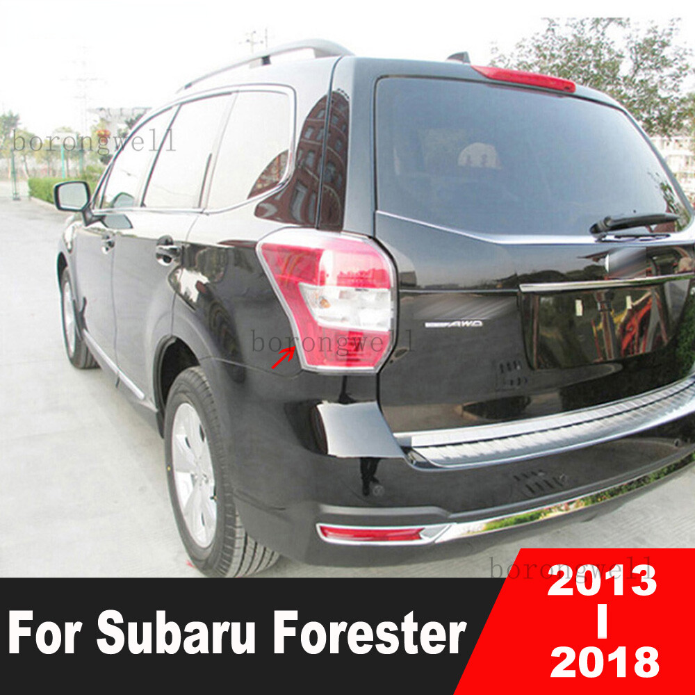 Phụ Kiện Xe Hơi Trang Trí Viền Đèn Hậu Mạ Crôm Cho Subaru Forester 2013