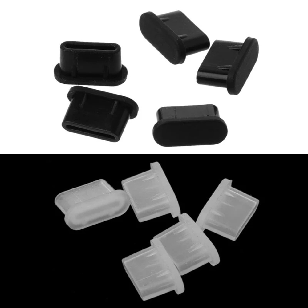 Dingdingj nắp silicon cho điện thoại di động màu đen cho samsung nắp đậy chống bụi nắp bảo vệ dây phích cắm chống bụi cổng sạc usb bảo vệ đầu cắm bụi type-c cáp usb type-c