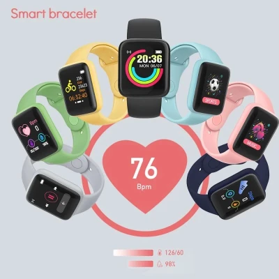 D20 Pro Smart Watch Y68 Bluetooth Fitness Tracker Sports Waterproof Watch Men Women Heart Rate Monitor Blood Pressure Smart Bracelet for Android IOS (6)