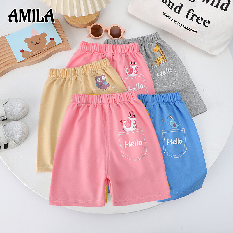 Amila quần soóc thường ngày cho trẻ em quần soóc rộng cho bé trai và bé gái quần soóc cotton thoải mái cho trẻ em