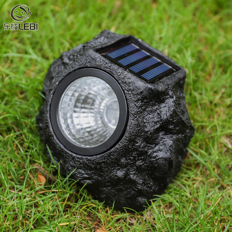 Lebi đèn led ngoài trời trang trí bãi cỏ sân vườn đèn chiếu sáng sân vườn đèn đá mô phỏng năng lượng mặt trời