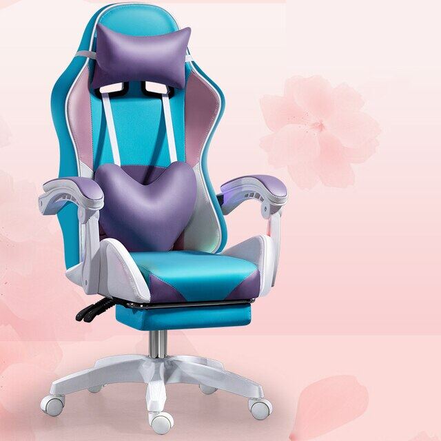 cute blue gaming chair