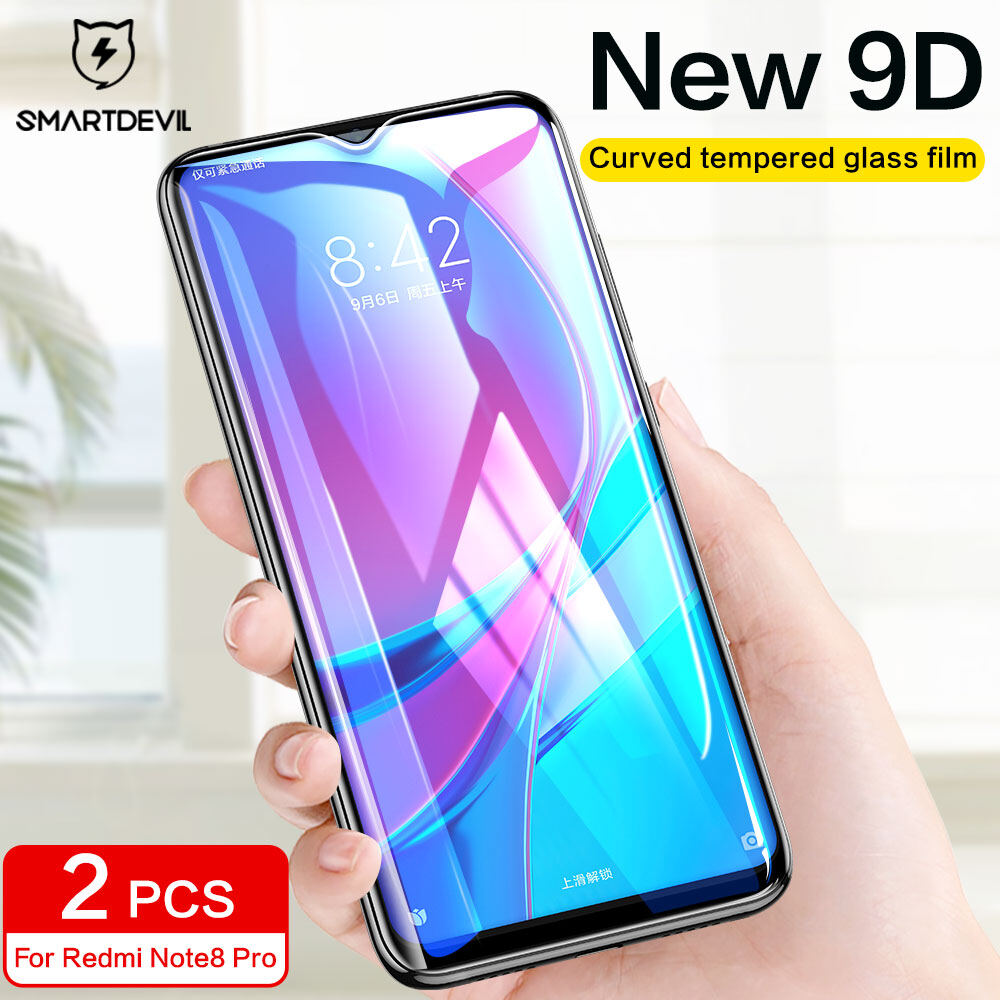 Miếng Dán Kính Cường Lực SmartDevil Xiaomi Redmi Note 8 Pro Ốp Toàn Màn Hình Cong 9D Miếng Dán Bảo Vệ Điện Thoại Di Động Bao Gồm Toàn Bộ Mặt Kính Điện Thoại Di Động Redmi Note 8/Note7/Note7Pro/K20/K20Pro