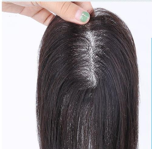 TSE Real Hair Wig Piece Women Hairpiece Light Natural Hand Woven Breathable Swiss Net Cover Gray Hair Invisible high level ราคา 3,150 บาท*ส่งฟรี