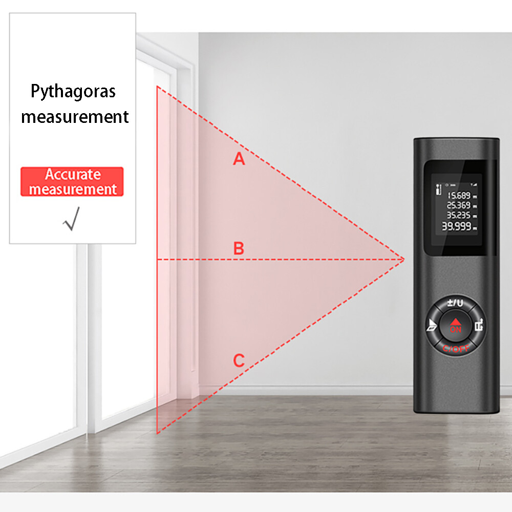 Máy đo khoảng cách laser đa năng máy đo khoảng cách kỹ thuật số mini cầm tay máy đo khoảng cách đèn nền lcd cầm tay 40m có thể sạc lại usb máy đo khoảng cách thước dây đo mức độ tinh thần bằng laser máy đo khoảng cách mini cầm tay gia đình