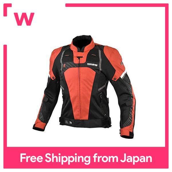 Komine xe máy r-spec bảo vệ áo khoác lưới đỏ/đen L JK-151 lưới vật liệu cho Mùa Xuân/Mùa Hè/Mùa Thu siêu thể thao khuỷu tay trượt