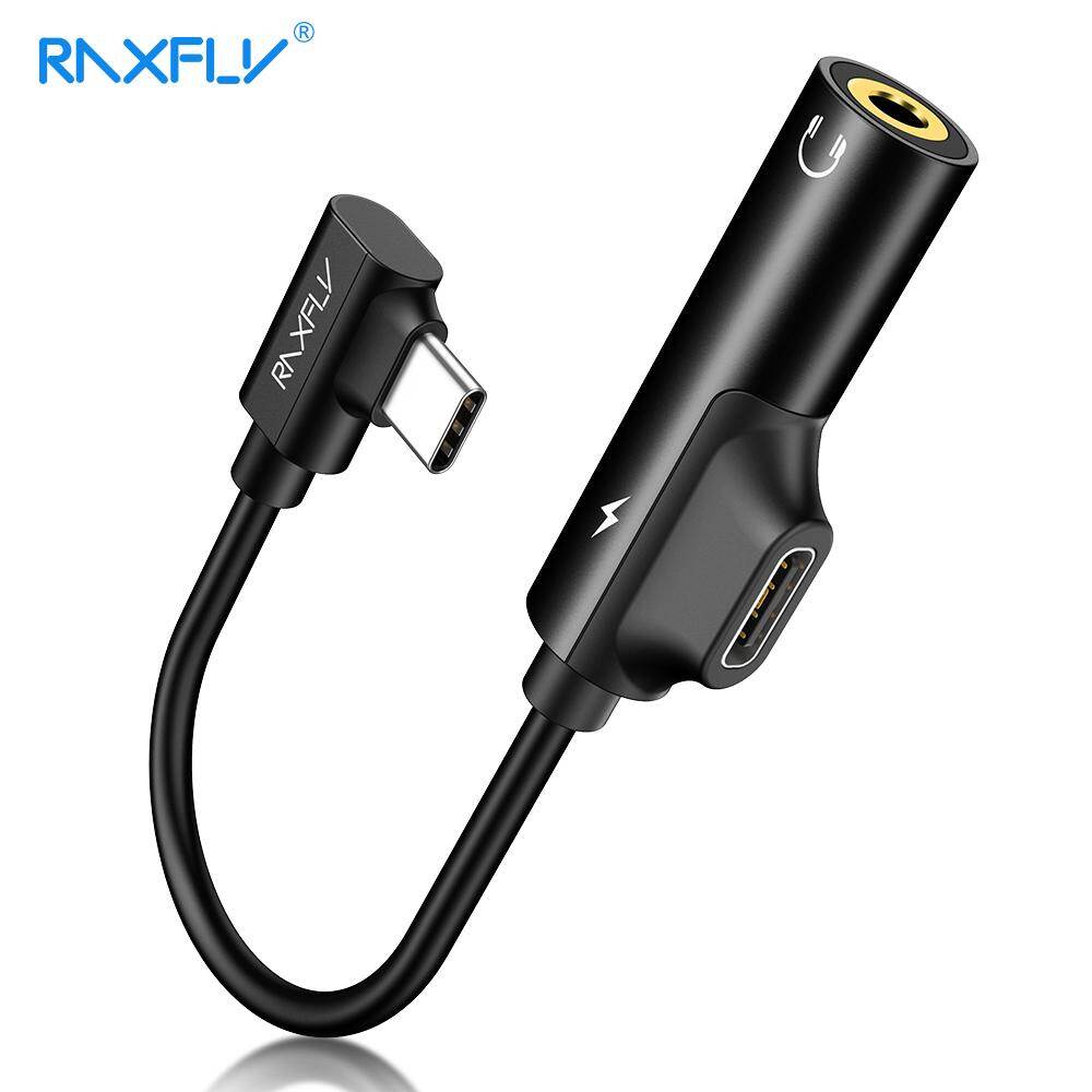 Bộ Chuyển Đổi Nghe Sạc RAXFLY 2 Trong 1 Loại C Thành 3. 5MM, Bộ Chuyển Đổi Âm Thanh Sạc Tai Nghe AUX Cho Huawei P20/Pro/Xiaomi MI6/MI 8