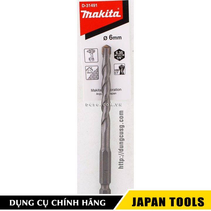 Mũi khoan tường 6.0x100mm chuôi lục giác nz makita d-31491 | japan tools