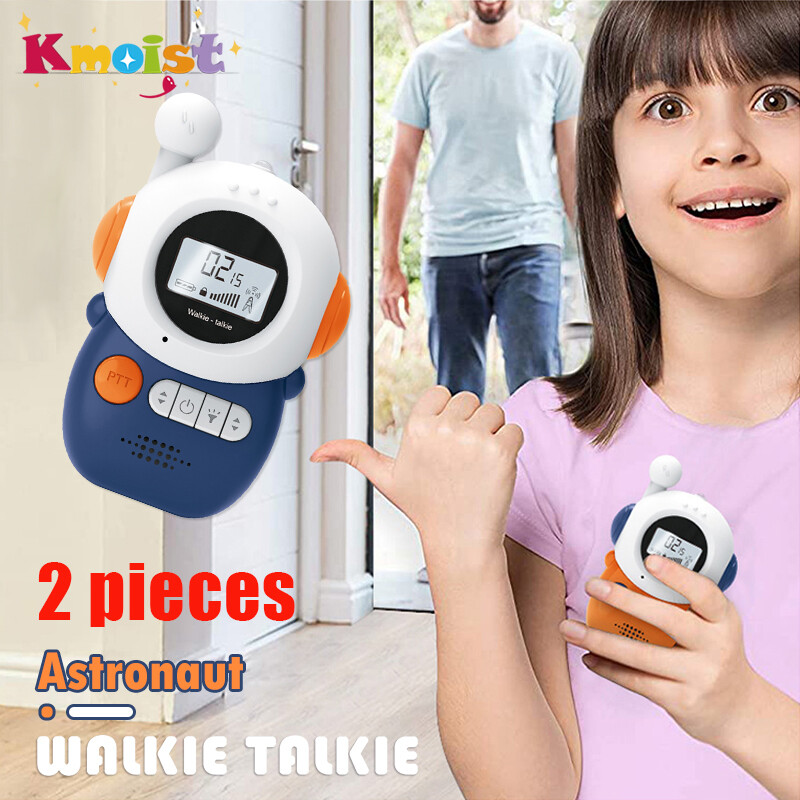 Kmoist 2 cái trẻ em điện tử liên lạc Bộ đàm đồ chơi 3km dài khoảng cách Walkie-Talkie đồ chơi Radio mini cha mẹ con Giáo dục tương tác đồ chơi