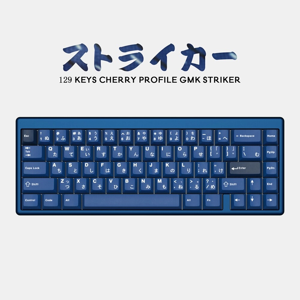 Nắp Phím GMK Striker 130 Phím Nắp Phím Cá Nhân In Chuyển Nhiệt PBT Năm Mặt Cherry Profile Cho Bàn Phím Cơ GMMK Pro Keychron/RK61/GK61/Anne Pro 2