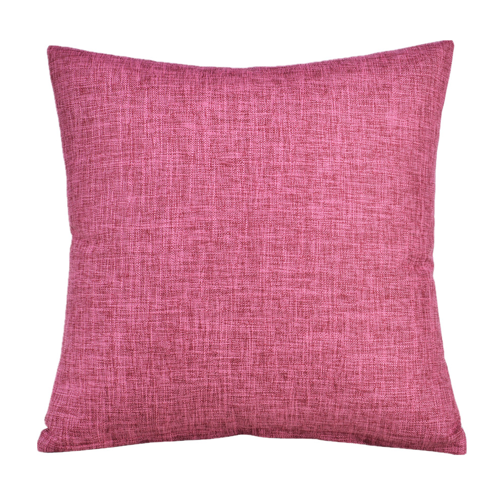 40x40cm 12 Square Solid Color Cotton Linen Sofa Decorative Cushion Cover Throw Pillowcase