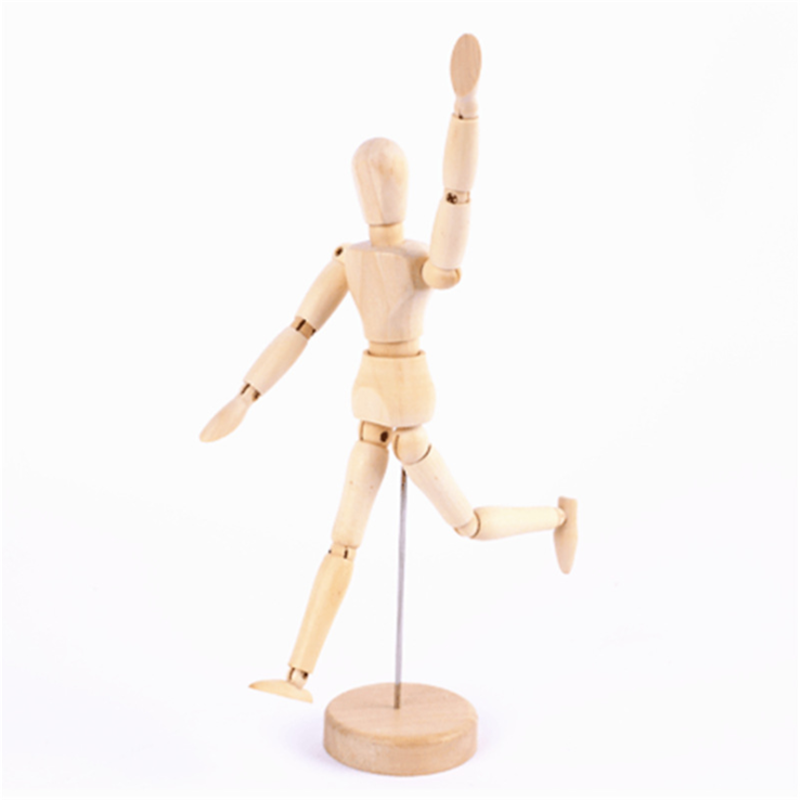 Generic 1 Pc 5.5/8/12 Inch Sketch Wooden Man Model Artist Movable Limbs ...