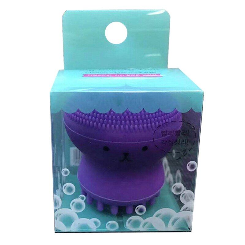 Small Octopus Facial Cleaning Brush Softy Silicone Material Easy to Hold Massages Your Face Reduce Dead Skin Acne Dropshipping