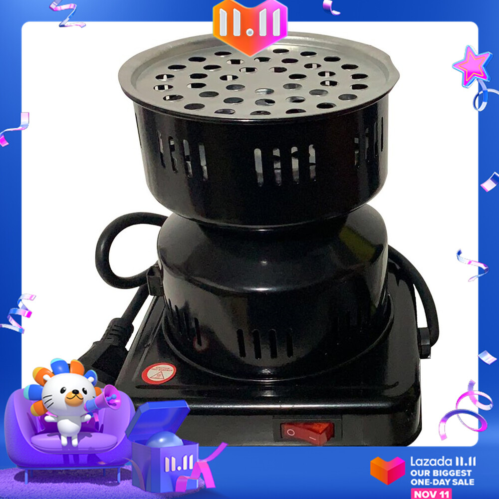 Bán Chạy, Lò Đốt Than Điện, Khay + Kẹp Có Thể Tháo Rời Bếp Than Dày