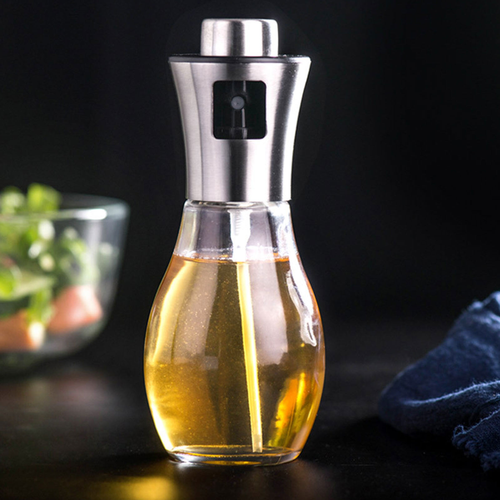 Bình xịt bằng thép không gỉ, bình xịt thịt nướng, bình dầu đẩy lon dầu thủy tinh chống rò rỉ, bình xịt dầu nấu ăn gia dụng
