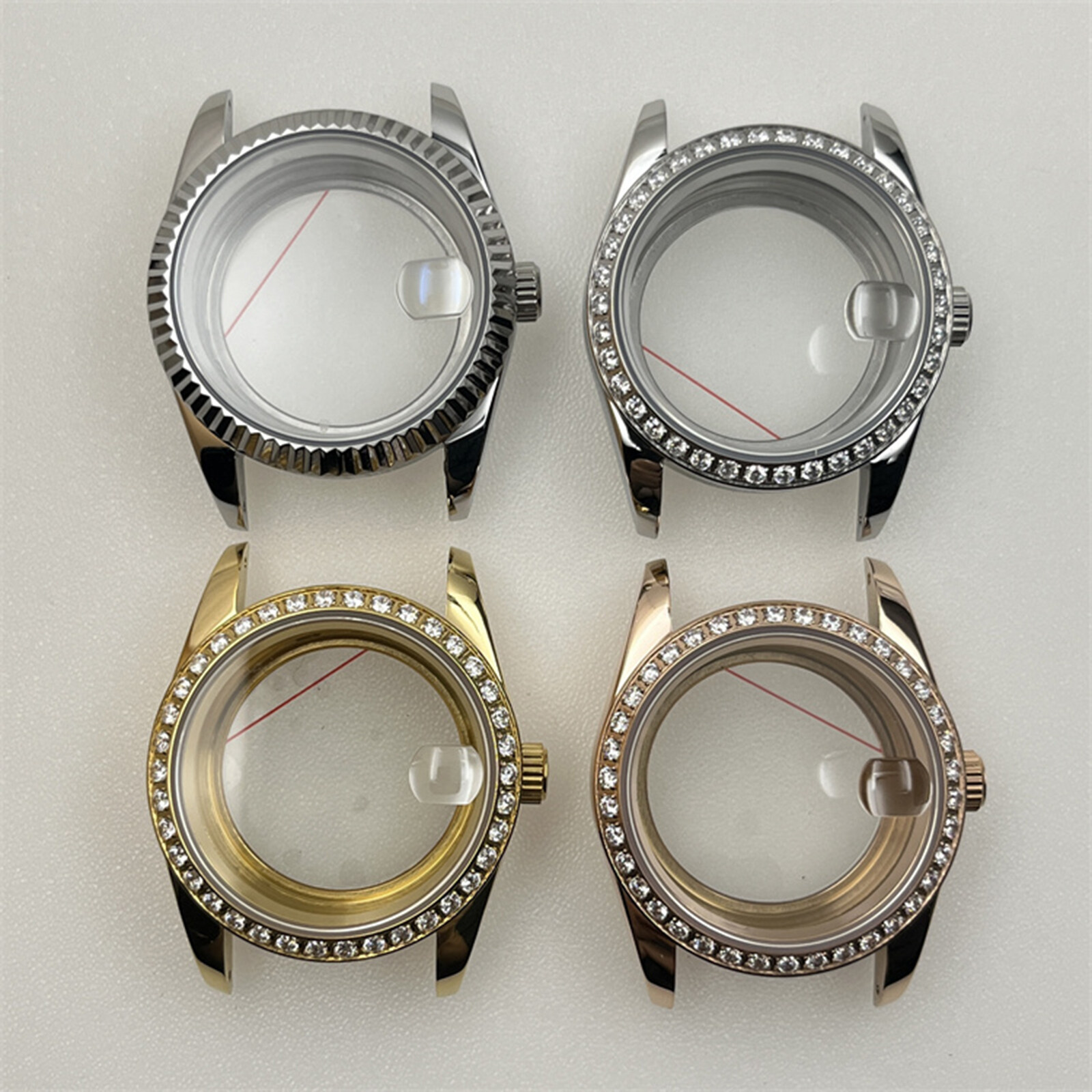 36mm Diamond Encrusted Watch Case Accessories for NH35A/NH36/4R35A/4R36A Movement