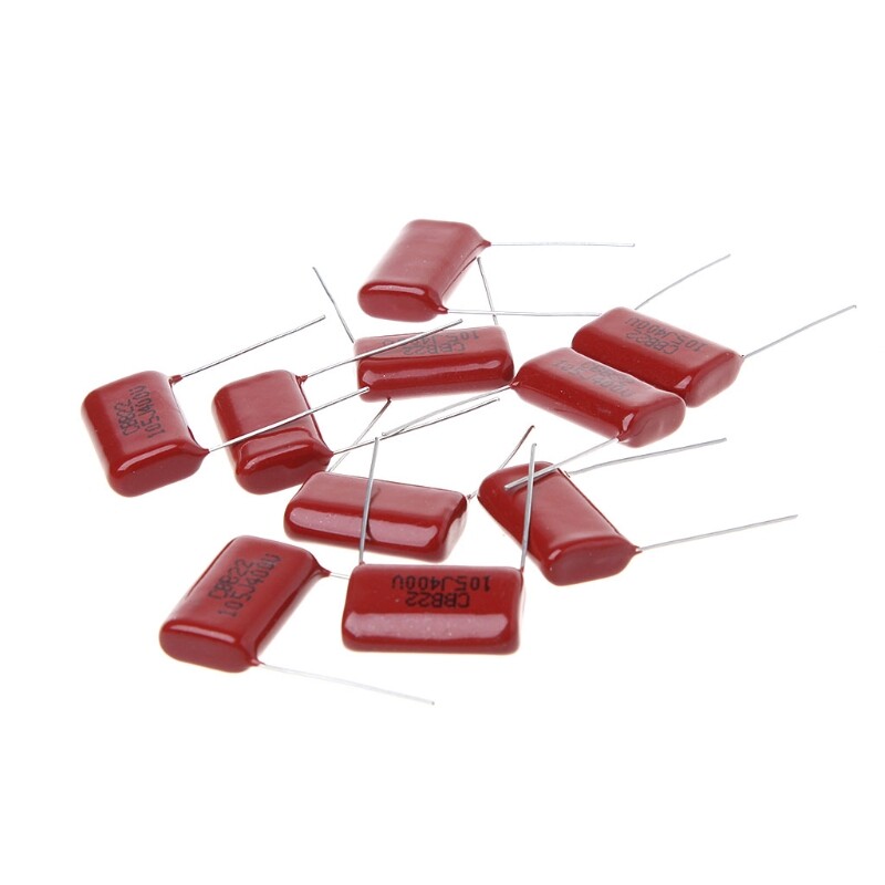 10 chiếc tụ điện màng kim loại hóa cbb22 105j 400v tụ điện màng mỏng 1uf p20mm