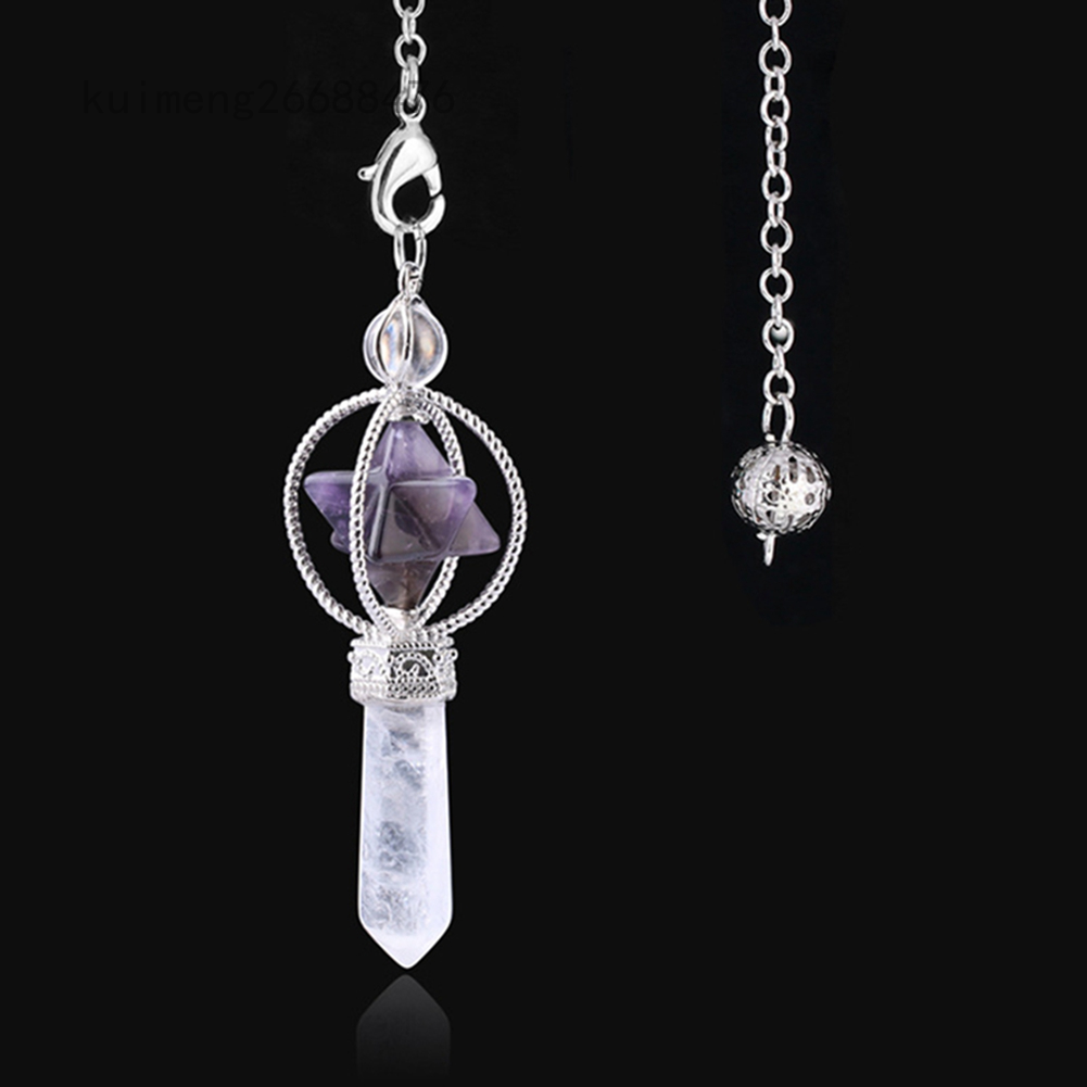 Cảm Xạ Con Lắc Mặt Dây Chuyền Thạch Anh Đá Tự Nhiên Màu Hồng Pha Lê Chữa Bệnh Reiki Con Lắc Cho Radiesthesia