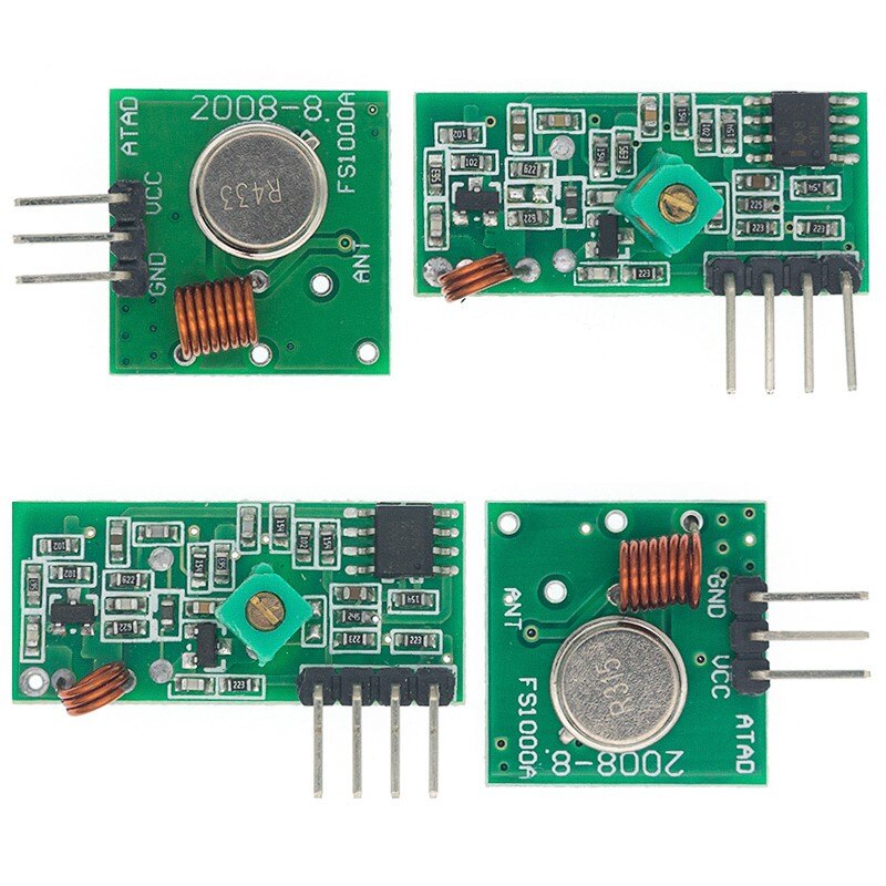 Bộ mô-đun và bộ thu phát không dây rf 315mhz 433mhz 5v dc 433mhz không dây cho arduino raspberry pi armmcu wl bộ dụng cụ tự làm