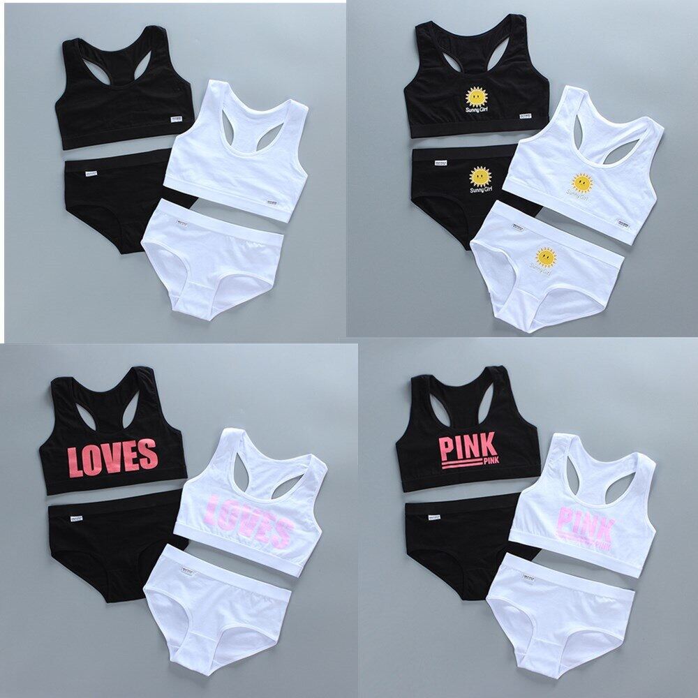 Latex Underwear Set for Women Push Up Small Chests Bra Girls