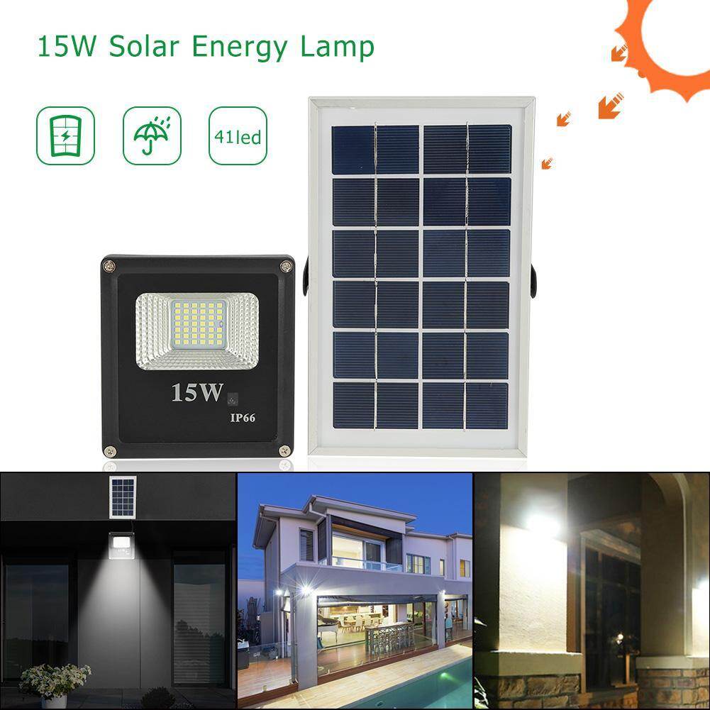 [Chinatera] 41LED Floodlight 15 W ไฟผนังพลังงานแสงอาทิตย์ไฟสปอตไลท์นอกอาคารอุปกรณ์ตกแต่งสวนโคมไฟ