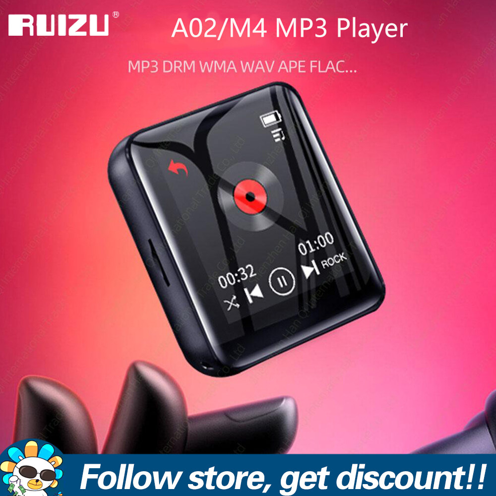 RUIZU Máy Nghe Nhạc MP3 MP4 Bluetooth M4 A02 Máy Nghe Nhạc MP3 MP4 Bluetooth V4.0 1.8 Inch Màn Hình Cảm Ứng Toàn Bộ Máy Nghe Nhạc HiFi 4GB 8GB 16GB Walkman Âm Thanh Di Động Tích Hợp Loa Hỗ Trợ Đài FM Ghi Âm Đồng Hồ Sách Điện Tử trình Phát Video Hỗ Trợ Thẻ