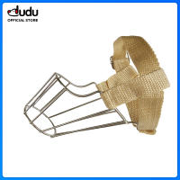 DUDU หน้ากากสแตนเลสสตีลสำหรับสัตว์เลี้ยงที่ปิดปากสุนัขกรงป้องกันการกัดและป้องกันการเห่าฝาปิดปากสุนัขโลหะเหมาะสำหรับสุนัขขนาดใหญ่และขนาดกลาง