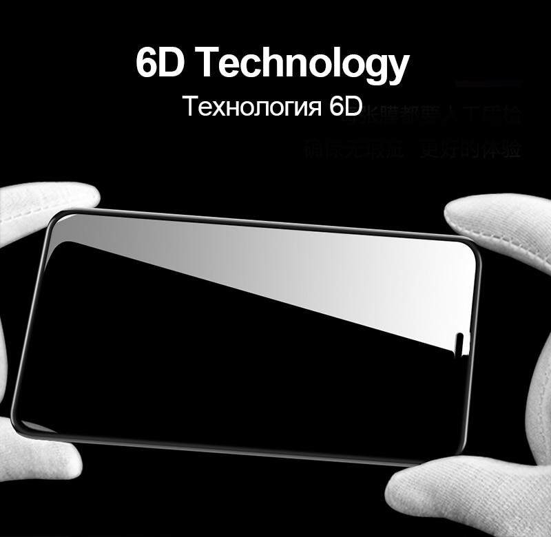 TOMKAS 6D Full Cover Curved Tempered Glass For iPhone X Screen Protector For iPhone 6 6S Plus 8 7 Plus Protective Glass Film