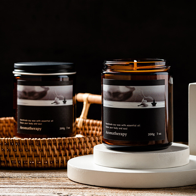 Dòng Trị Liệu Bằng Hương Thơm 200g / 7oz Nến Thơm Sáp Đậu Nành Thủ Công Với Tinh Dầu, Thư Giãn Cơ Thể Và Tâm Hồn, Món Quà Tình Yêu Trang Trí Nội Thất