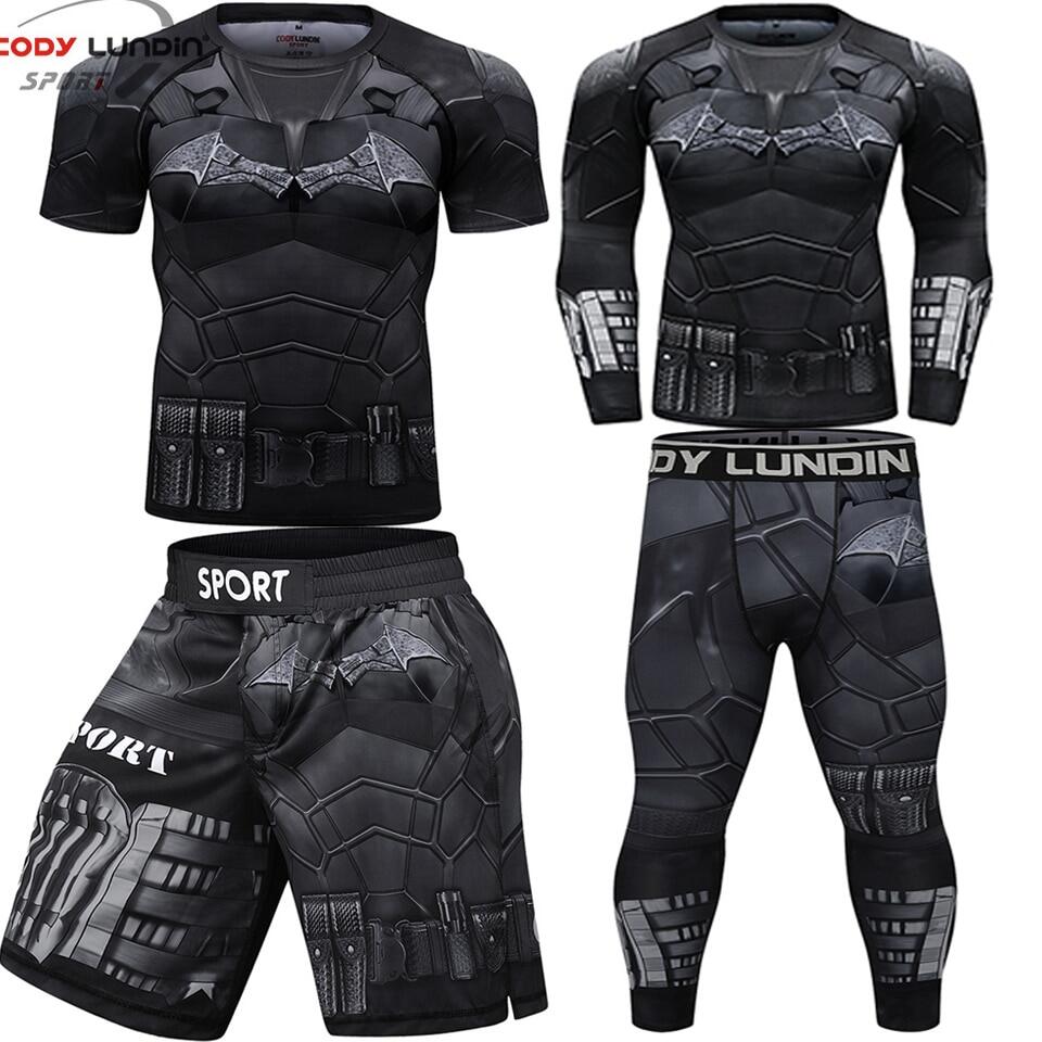 MMA Rashguard T Shirts+Pants Rash Guard Shorts BJJ Tracksuit Boxing Jerseys Muay Thai MMA Compressio