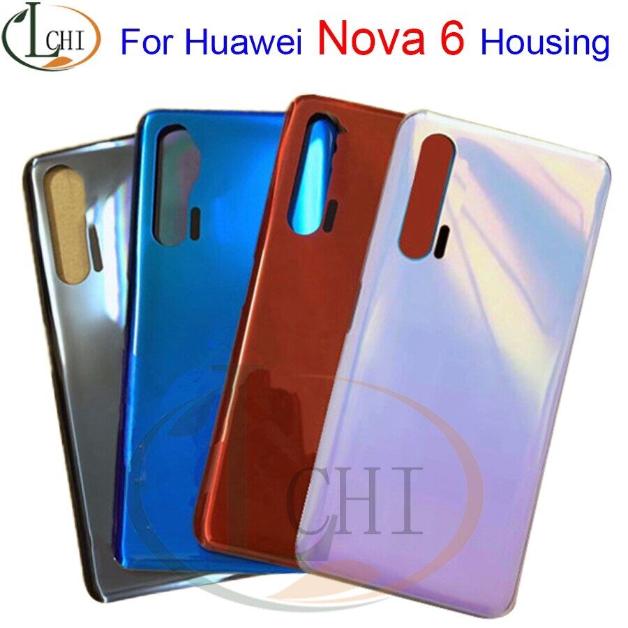 Vỏ pin mặt sau bằng kính cho huawei nova 6 vỏ cửa sau vỏ nova6 phù hợp cho huawei nova 6 vỏ pin mặt kính phía sau