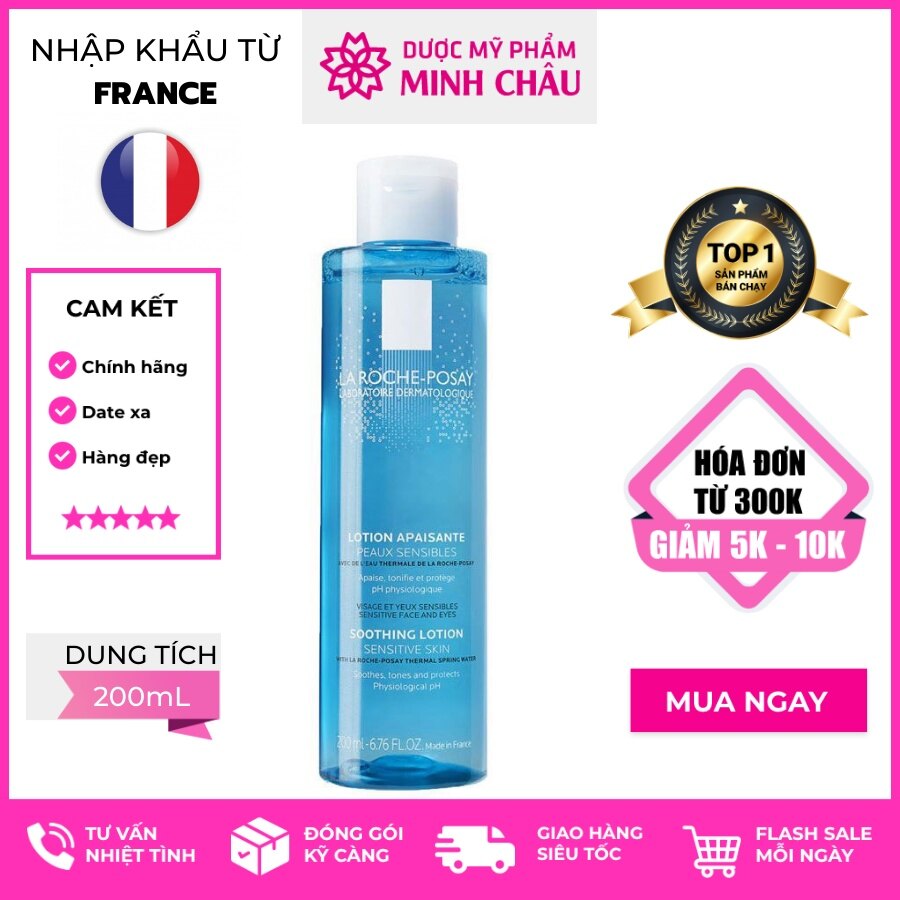 Nước cân bằng giàu khoáng dành cho da nhạy cảm La Roche-Posay Soothing Lotion Sensitive Skin 200ml