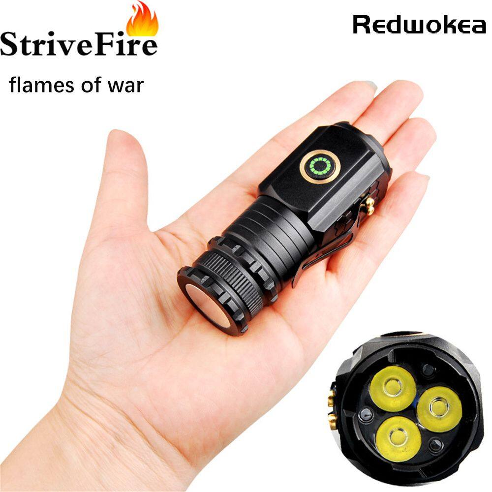 Redwokea Đèn Pin tầm xa ánh sáng mạnh mới đèn kẹp mũ lưỡi trai đa năng đèn pin nhỏ cầm tay mini siêu sáng ngoài trời