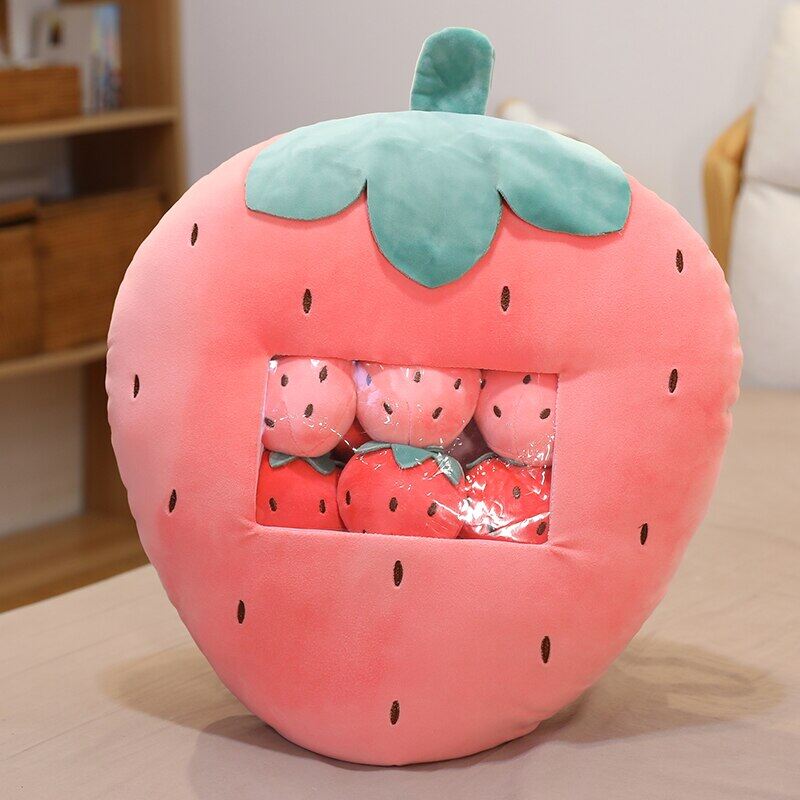 Hot 6pcs A Bag Of Fruit Toy Stuffed Soft Snack Pillow Plush Strawberry Avocado Banana Kids Toys Birt