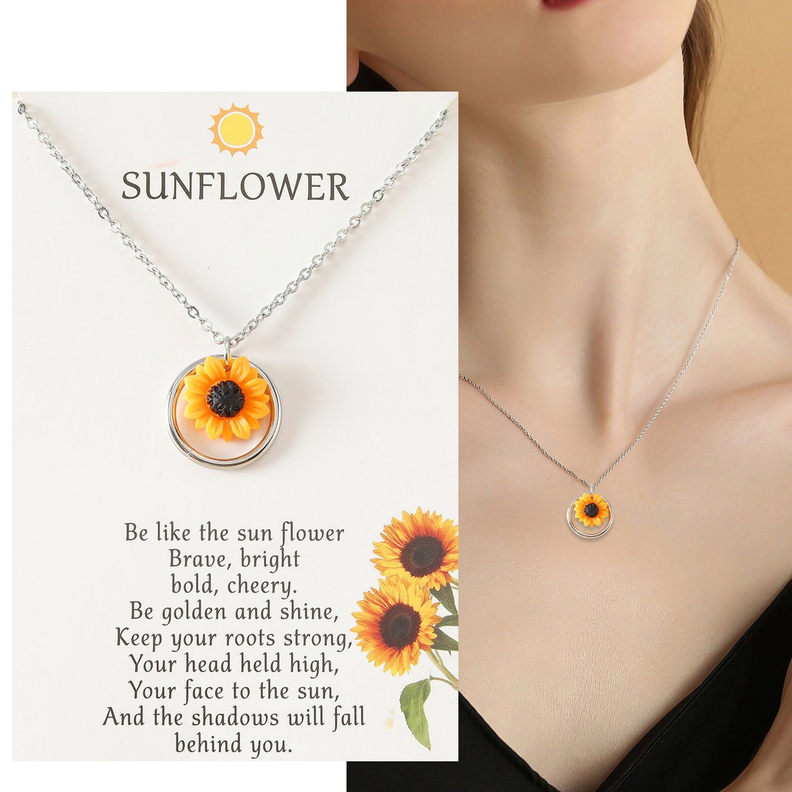 necklace sunflower