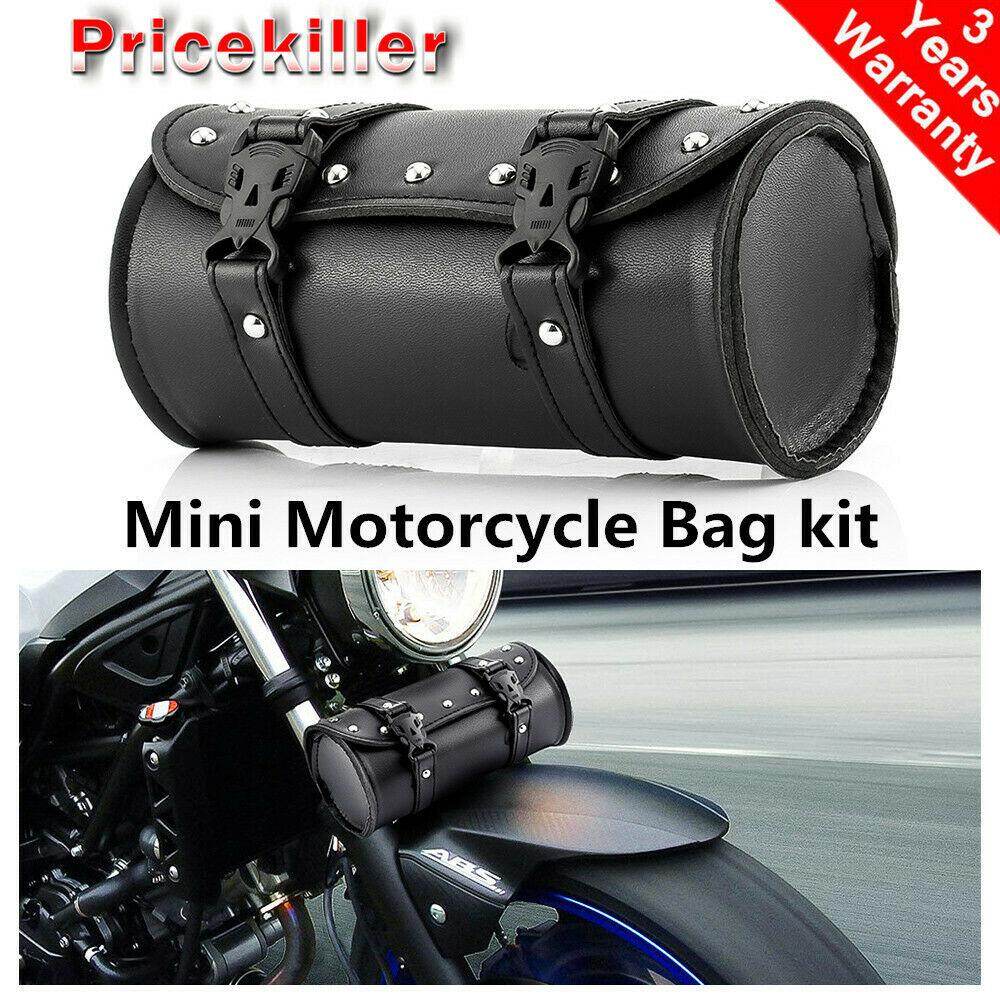 Túi Đựng Dụng Cụ Xe Máy Thông Dụng Túi Treo Phuộc Xe Thùng CuộN 21X10Cm Màu Đen Cho Harley Túi Phuộc Tròn Phía Trước