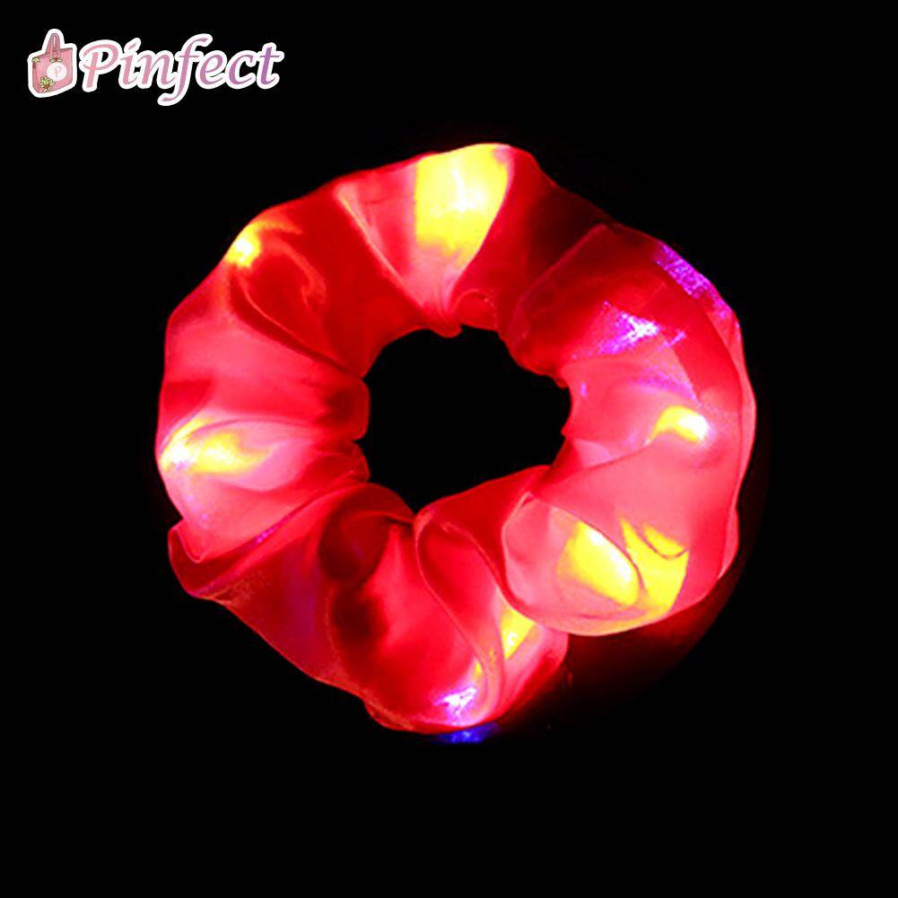 [Pinfect] Dây Buộc Sáng Ban Đêm Hàn Quốc Băng Đô Co Giãn Dây Buộc Tóc Phát Sáng Có Đèn LED Cho Nữ Kẹp Tóc Đuôi Ngựa Phụ Kiện Tóc Dự Tiệc Khiêu Vũ Hộp Đêm