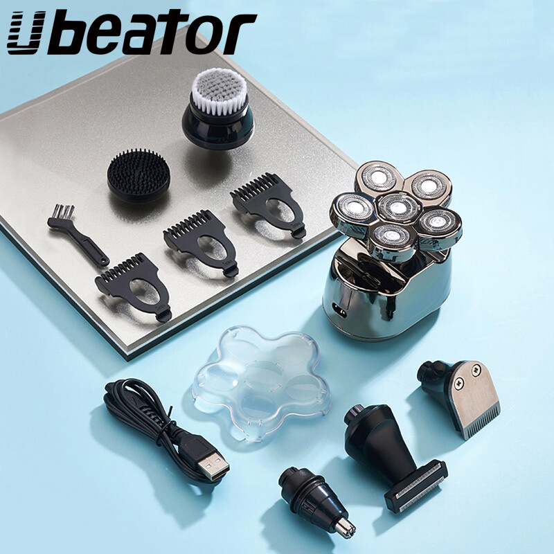Rechargeable 6in1 head shaver electric full body beard trimmer electric razor for men balds shaving machine facial grooming ราคา 730 บาท*ส่งฟรี