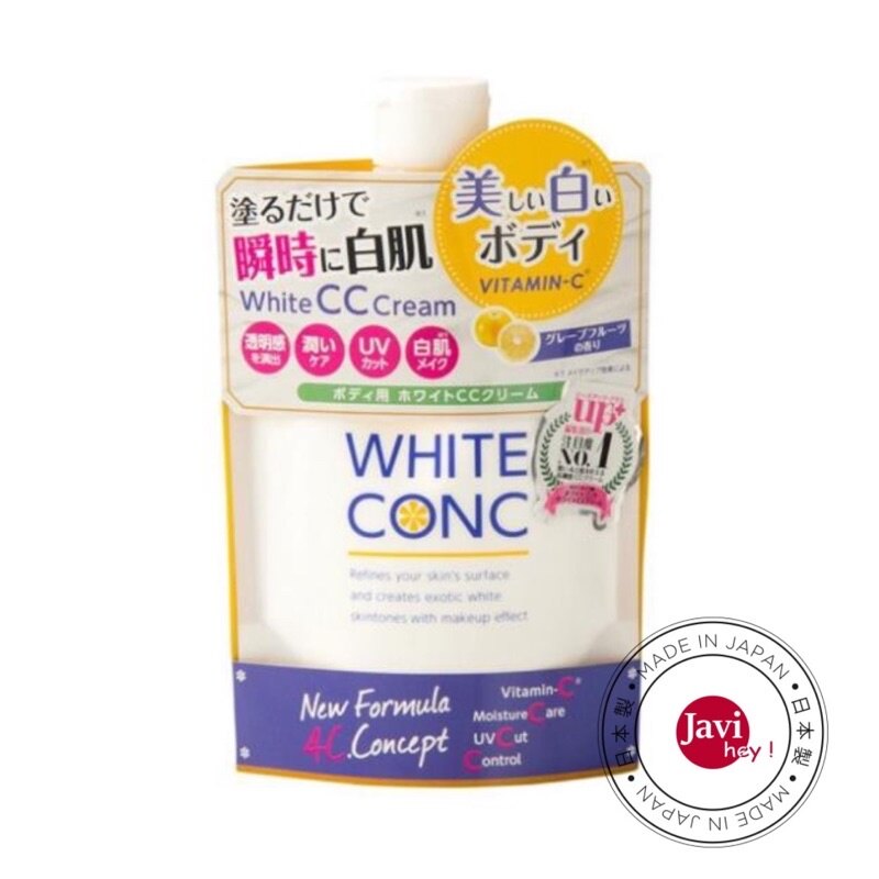 Sữa dưỡng trắng white cc cream white conc dạng túi nhật bản, dưỡng thể white con cc cream 200g