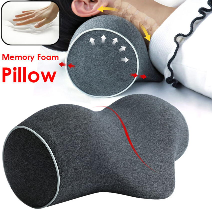 Gối cổ cao su non gối du lịch mềm mại gối cổ mát xa không áp lực gối cổ máy bay ngủ phong cách nhật bản